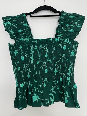 Hill House Home- Paz top in Emerald Botanical